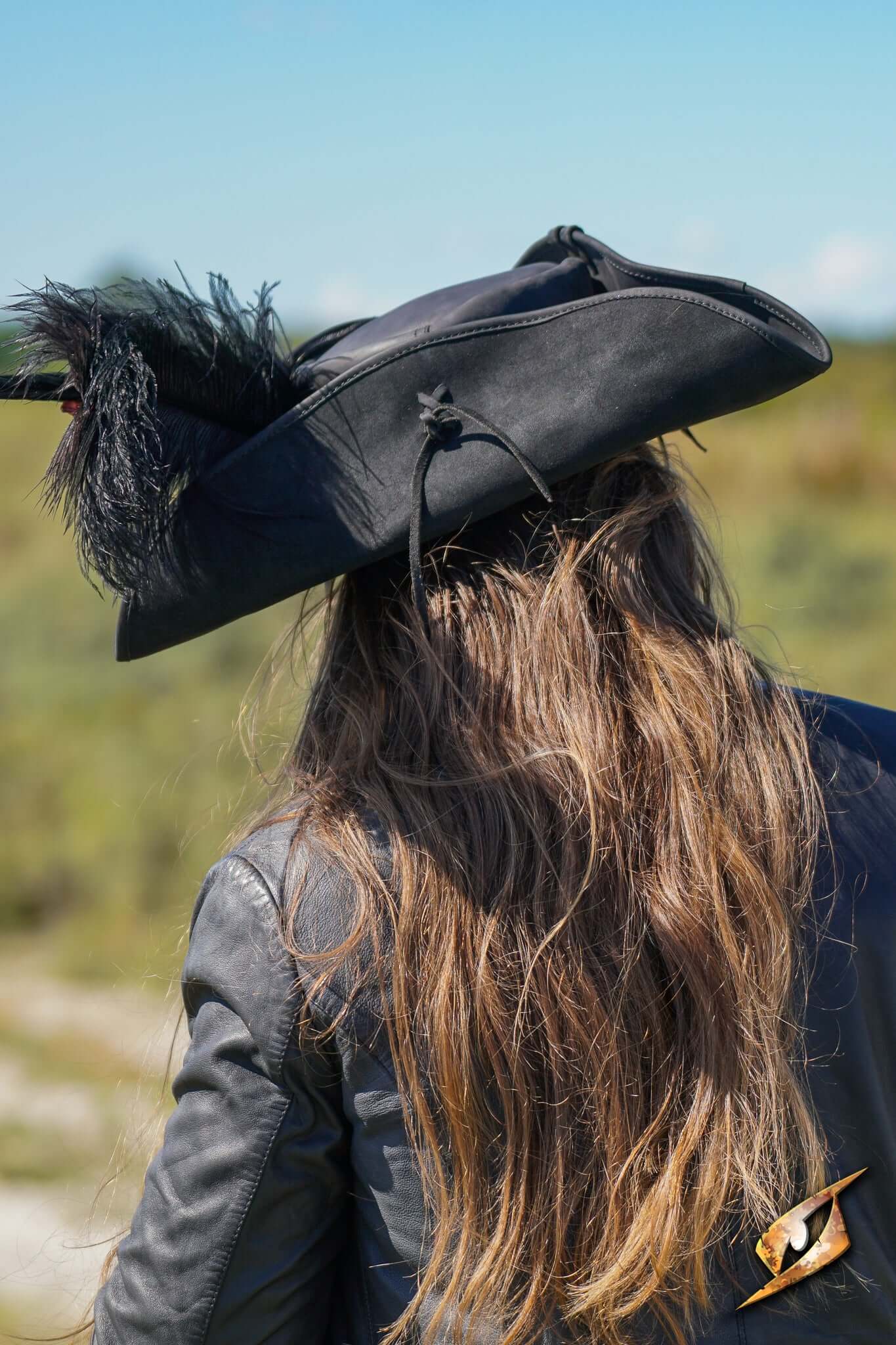 Simple Leather Pirate Tricorn Hat - Image 13