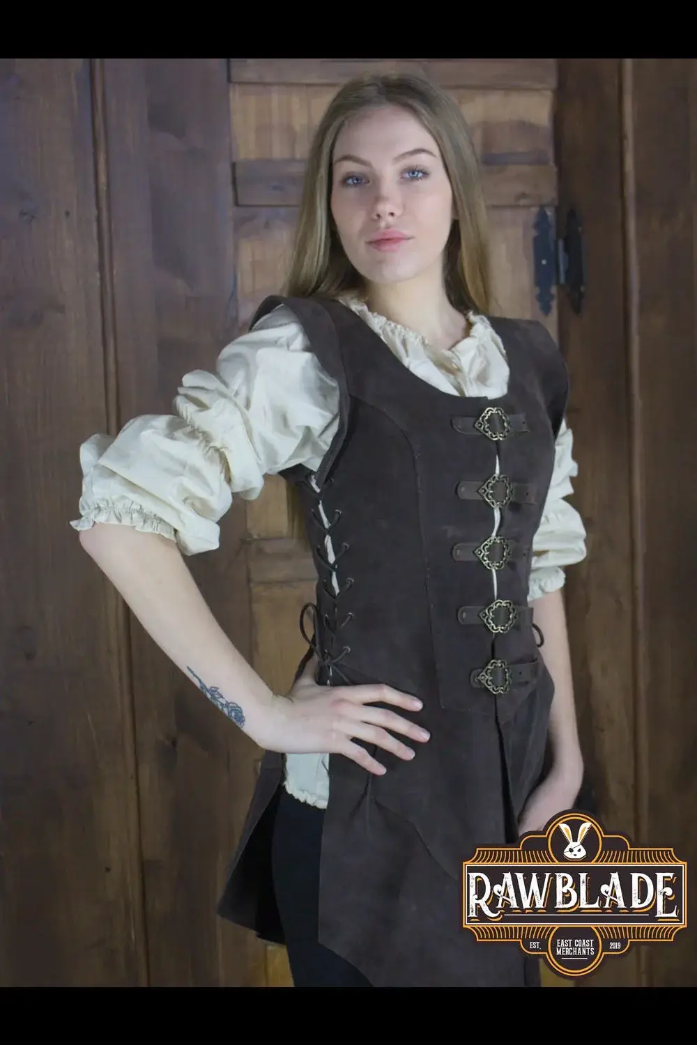 Julienne Leather Jerkin Long - Image 8