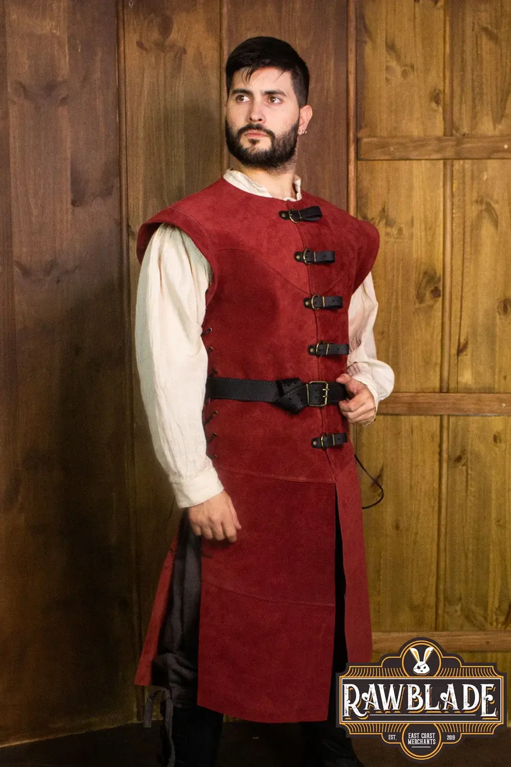 Jules Long Leather Jerkin - Image 5